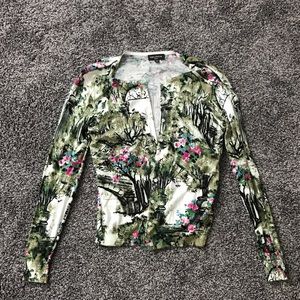 Patterned Cardigan Sweater